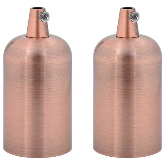 Portalampade 2 pz Rosso Bronzo E27
