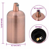 Portalampade 2 pz Rosso Bronzo E27 4106529