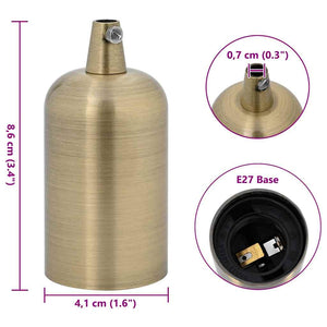 vidaXL Portalampade 2 pz Bronzo E27