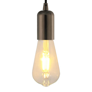 Portalampade 2 pz Nero Lucido E27 4106533