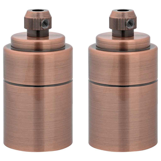 Portalampade 2 pz Rosso Bronzo E27 4106534