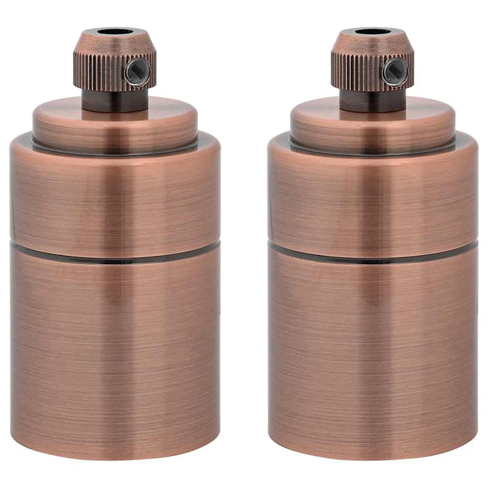 Portalampade 2 pz Rosso Bronzo E27 4106534