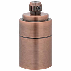 Portalampade 2 pz Rosso Bronzo E27