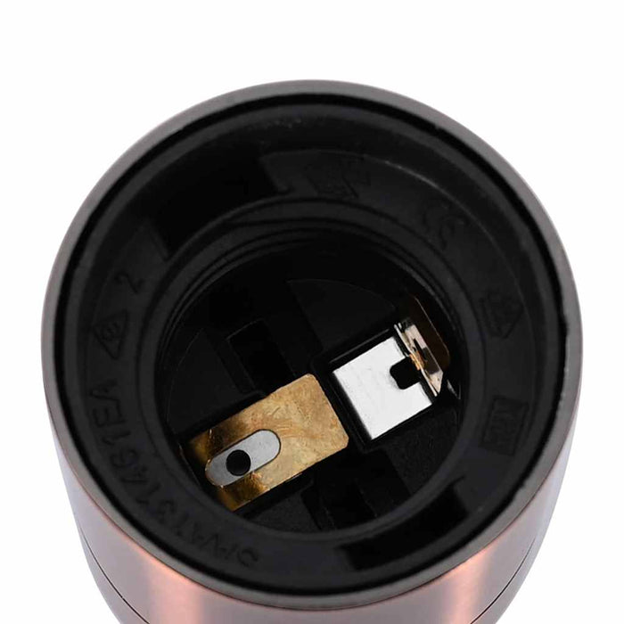 Portalampade 2 pz Rosso Bronzo E27