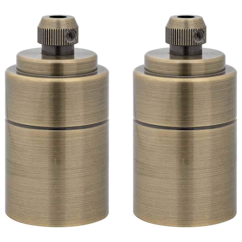 Portalampade 2 pz Bronzo E27