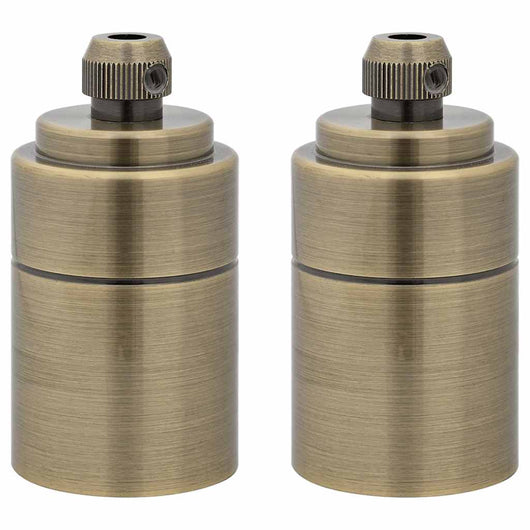 Portalampade 2 pz Bronzo E27