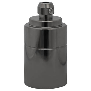 Portalampade 2 pz Nero Lucido E27 4106538