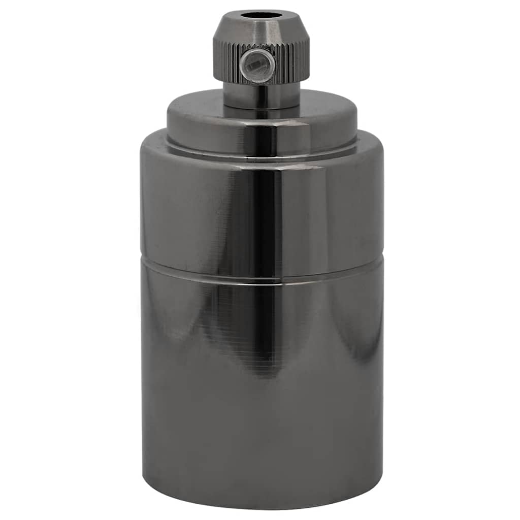 Portalampade 2 pz Nero Lucido E27 4106538