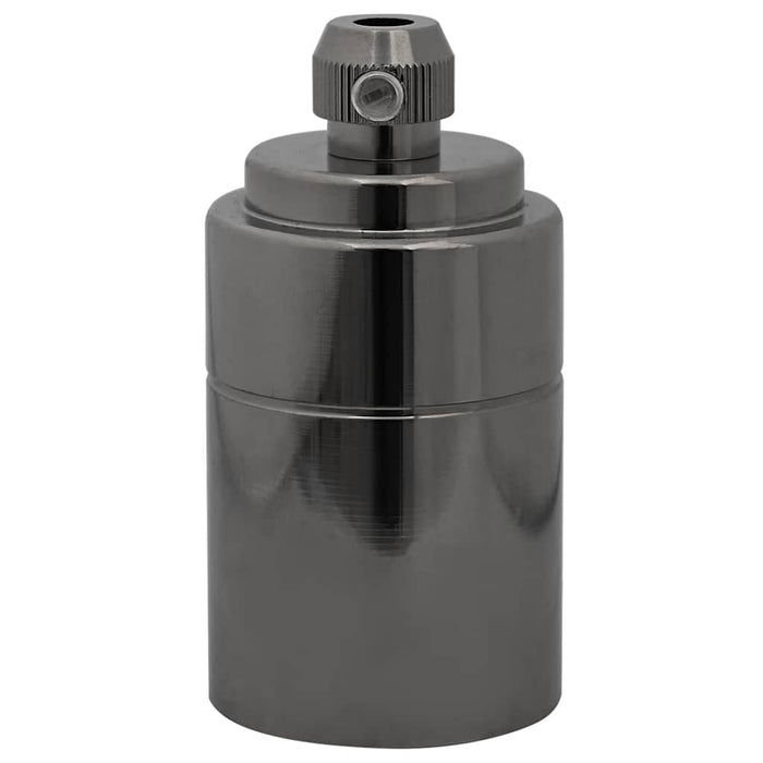 Portalampade 2 pz Nero Lucido E27 4106538