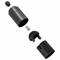 Portalampade 2 pz Nero Lucido E27 4106538