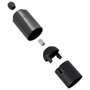 Portalampade 2 pz Nero Lucido E27 4106538