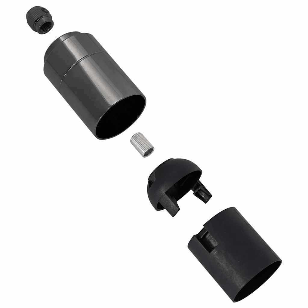 vidaXL Portalampade 2 pz Nero Lucido E27