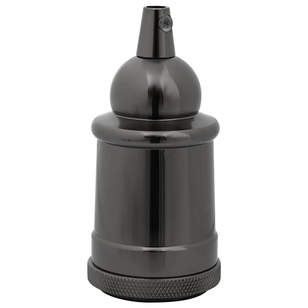 Portalampade 2 pz Nero Lucido E27 4106543