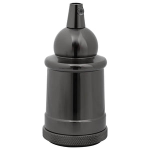 Portalampade 2 pz Nero Lucido E27 4106543