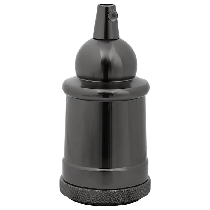 Portalampade 2 pz Nero Lucido E27 4106543