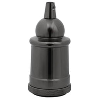 Portalampade 2 pz Nero Lucido E27