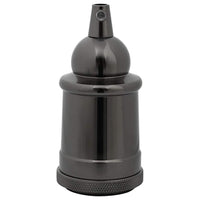 Portalampade 2 pz Nero Lucido E27 4106543