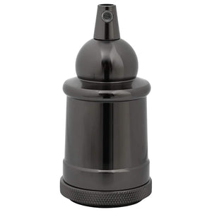 Portalampade 2 pz Nero Lucido E27 4106543