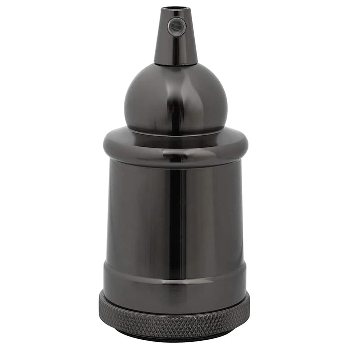 Portalampade 2 pz Nero Lucido E27 4106543