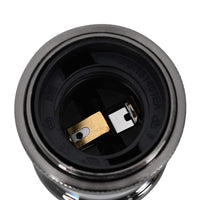 Portalampade 2 pz Nero Lucido E27