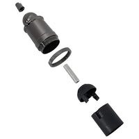 Portalampade 2 pz Nero Lucido E27 4106543