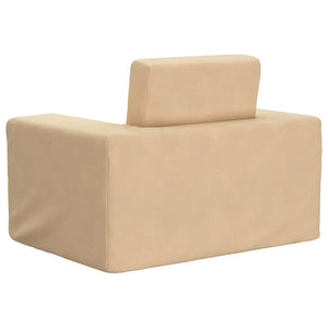 Divano Letto per Bambini Crema in Morbido Peluche 4104787