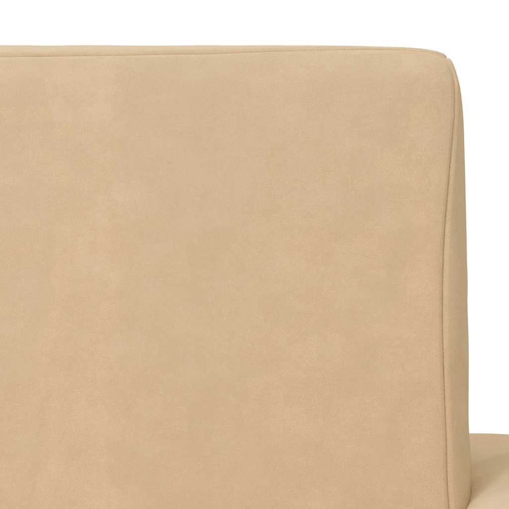 vidaXL Divano Letto per Bambini Crema in Morbido Peluche