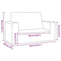 Divano per Bambini 2 Posti Rosa in Morbido Peluche 4104801