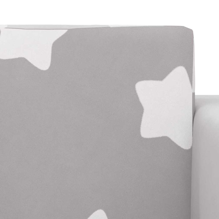 Divano Letto Bambini Grigio Chiaro con Stelle Morbido Peluche