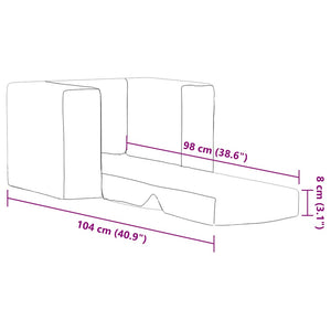 Divano Letto Bambini Grigio Chiaro con Stelle Morbido Peluche 4104802