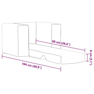 vidaXL Divano Letto per Bambini Crema in Morbido Peluche