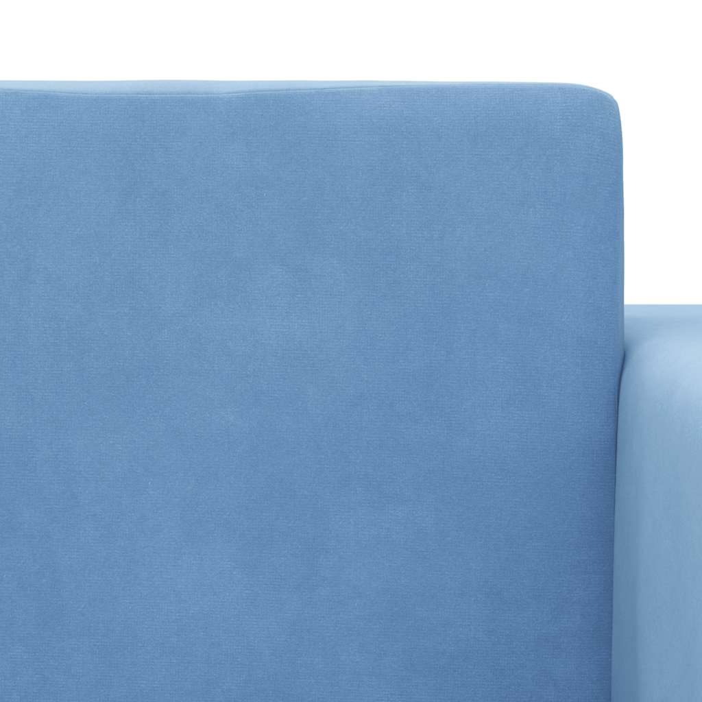Divano per Bambini-Sofa-Divanetto Blu in Morbido Peluche 805103