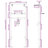 Supporto da parete per bagno Blu 50 x 17.5 x 136 cm Acciaio 4106572