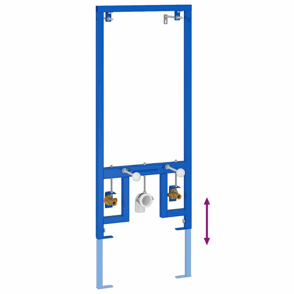 Supporto da parete per bagno Blu 50 x 17.5 x 136 cm Acciaio 4106573