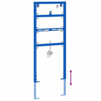 Supporto da parete per bagno Blu 50 x 17.5 x 136 cm Acciaio 4106574