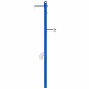 Supporto da parete per bagno Blu 50 x 17.5 x 136 cm Acciaio 4106574