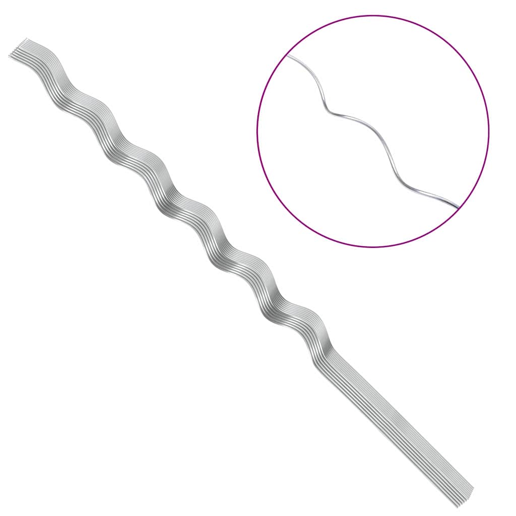 Sostegni a spirale per piante 50 pcs Argento 150 cm 4107049