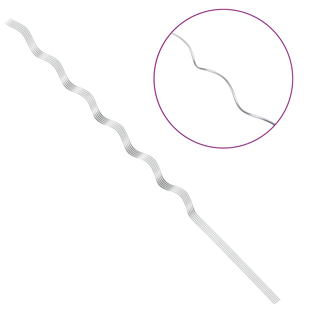 Sostegni a spirale per piante 5 pcs Argento 150 cm 4107051