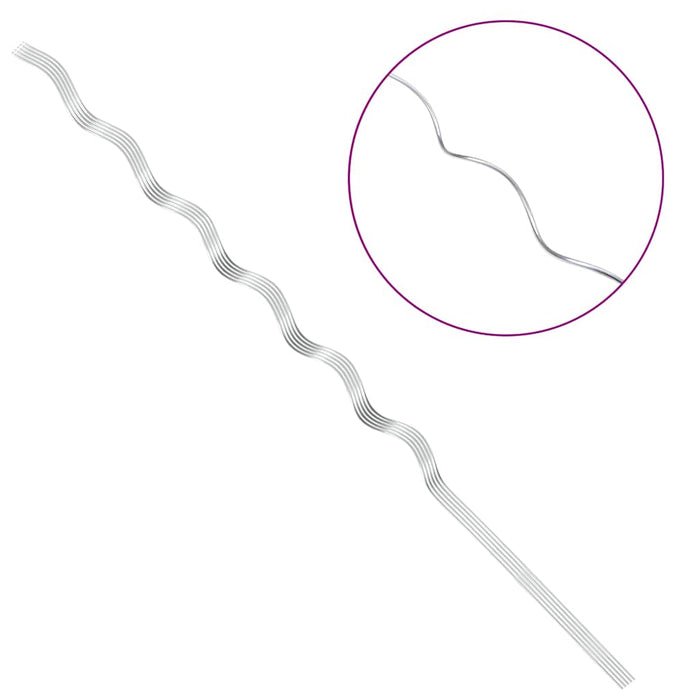 Sostegni a spirale per piante 5 pcs Argento 150 cm 4107051