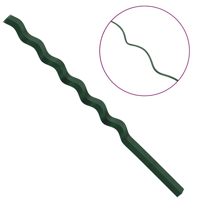 Sostegni a spirale per piante 50 pcs Verde 150 cm 4107058