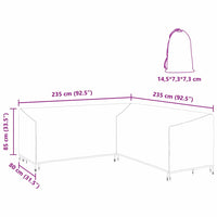 vidaXL Copertura per mobili da esterno 235 x 235 x 80 cm