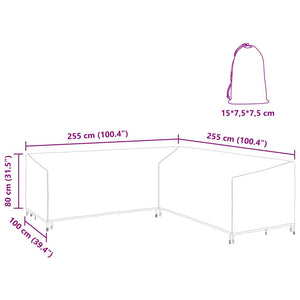 vidaXL Copertura per mobili da esterno 255 x 255 x 80 cm