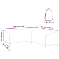 vidaXL Copertura per mobili da esterno 255 x 255 x 80 cm
