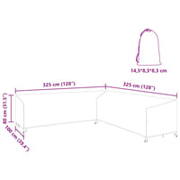 vidaXL Copertura per mobili da esterno 325 x 325 x 80 cm