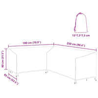 vidaXL Copertura per mobili da esterno 250 x 180 x 80 cm