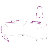 vidaXL Copertura per mobili da esterno 260 x 210 x 80 cm