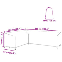 Copertura per mobili da esterno 286 x 222 x 80 cm Tessuto 600D 4105692