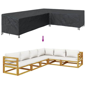 vidaXL Copertura per mobili da esterno 355 x 275 x 80 cm