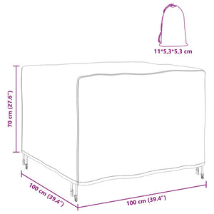 vidaXL Copertura per mobili da esterno Nero 100 x 100 x 70 cm 420D