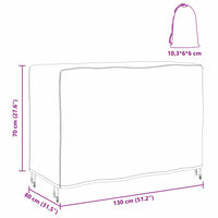 vidaXL Copertura per mobili da esterno Nero 130 x 80 x 70 cm 600D
